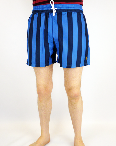 Thorpe FARAH VINTAGE Retro 70s Stripe Swim Shorts