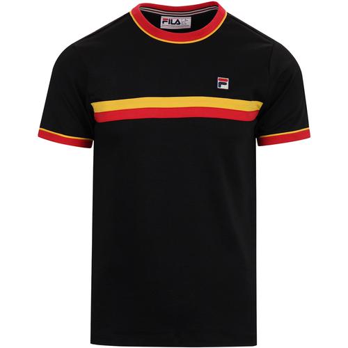 Razee Retro 1970s Chest Stripe T-Shirt Black