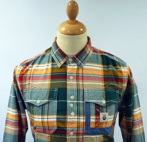 FLY53 Brink Retro Indie Tailored Check Mod Yarn Dyed Shirt