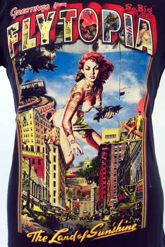 Flytopia FLY53 Retro 50s Vintage Pin Up Indie Tee