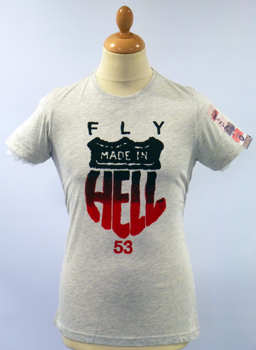 Made in Hell FLY53 Retro Indie Road Sign T-Shirt