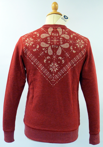 Bloodbuzz FLY53 Retro Paisley Print Indie Sweater