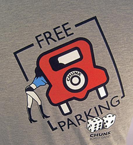 'Free Parking' - Mens Retro T-Shirt by CHUNK
