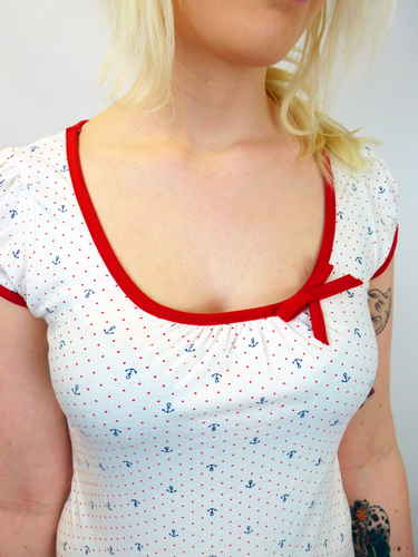 Anchor FRIDAY ON MY MIND Retro 60s Nautical Top