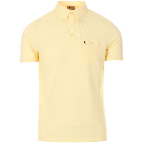 Bnwt Men's Gabicci Vintage Long Sleeve Shirt Button Down Medium Yellow 