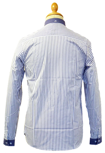 GABICCI VINTAGE Whitechapel Retro 60s Mod Striped Shirt
