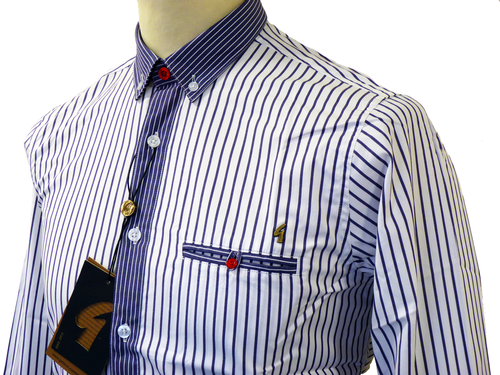 Whitechapel GABICCI VINTAGE Retro Stripe Mod Shirt