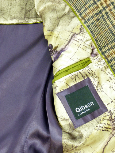Vinnie GIBSON LONDON Retro Mod POW Check Jacket