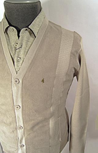 'Gabicci Vintage Suede Front Button Cardigan' (G)