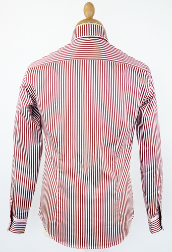Bold Stripe GUIDE LONDON Mod Double Collar Shirt B