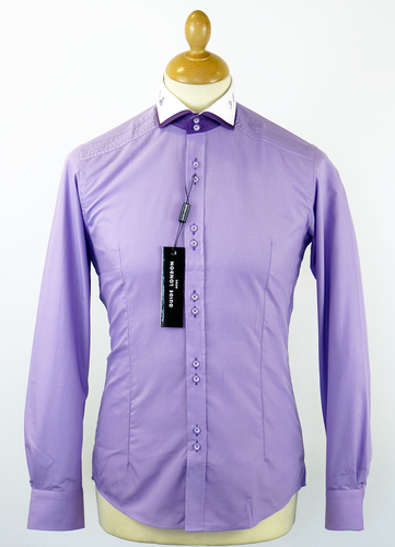 GUIDE LONDON Retro 60s Mod Double Collar Shirt (L)