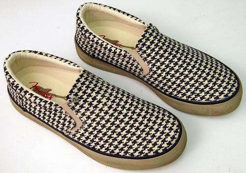 'Downbeat Houndstooth' - Fender Slip On Trainers
