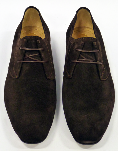 Henri H by HUDSON Retro 60s Mod Brown Suede Shoes