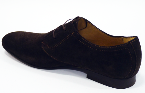 Henri H by HUDSON Retro 60s Mod Brown Suede Shoes