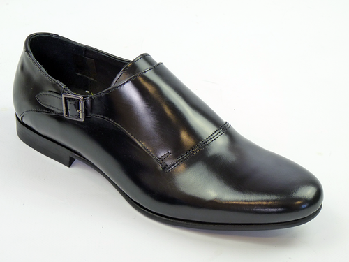 Clerk H by HUDSON Retro Mod Monk Strap Shoes (B)