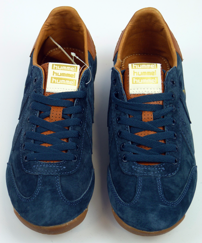 Behandle Snuble Vedligeholdelse HUMMEL Stadion Low Retro Indie Anniversary Suede Trainers Blue