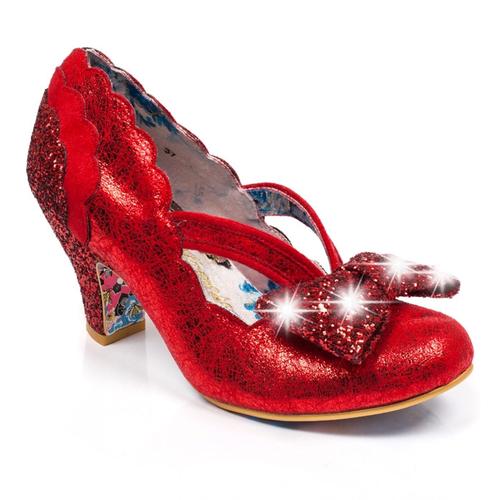 Red sequin online pumps