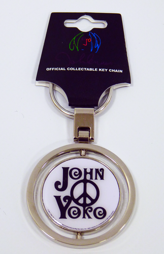 John Lennon War Is Over Retro 60s Spinner Key Ring