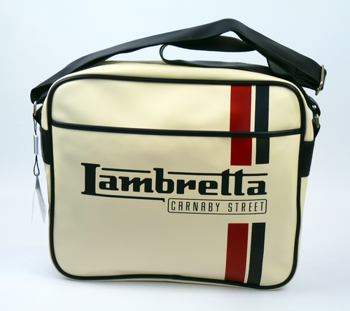 LAMBRETTA Retro Mod Racing Stripe Shoulder Bag (S)