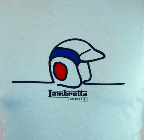 'Spaghetti Helmet' LAMBRETTA Retro Mod T-shirt