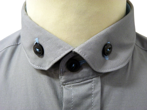 LAMBRETTA 60s Mod Penny Collar Button Down Shirt A