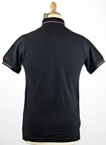 LAMBRETTA Retro Mod Lion Pique Polo Shirt (B)