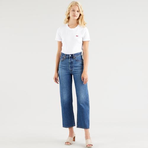 LEVI'S Ribcage Straight Retro Ankle Jeans in Noe Fog