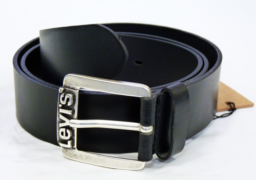 LEVI'S® Mens Retro Indie Mod Leather Belt (Black) 