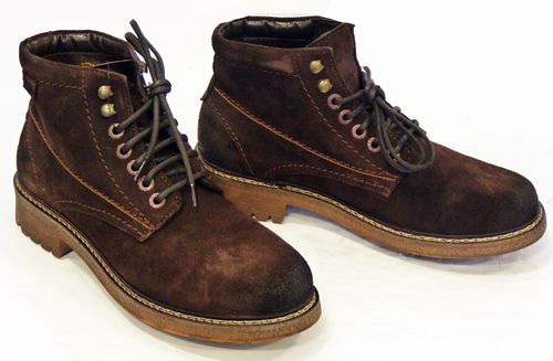 LEVI'S® Suede Hiking Boots | Retro Indie Mod Worker Brown Biker Boots
