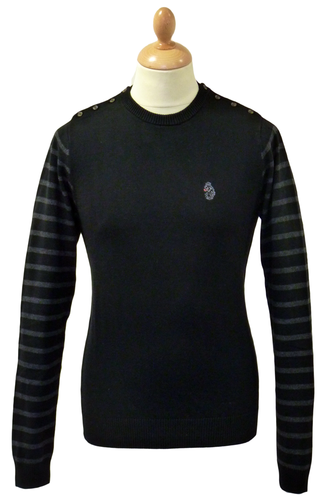 Naja LUKE 1977 Mod 60s Breton Stripe Sleeve Jumper