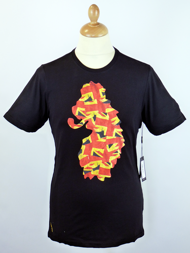 GSTQ LUKE 1977 Retro Indie Union Jack Lion T-Shirt