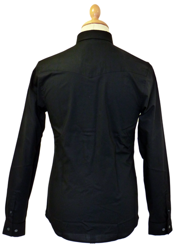 LUKE 1977 Allardo Dress Shirt | Retro Military Mod Black Shirts