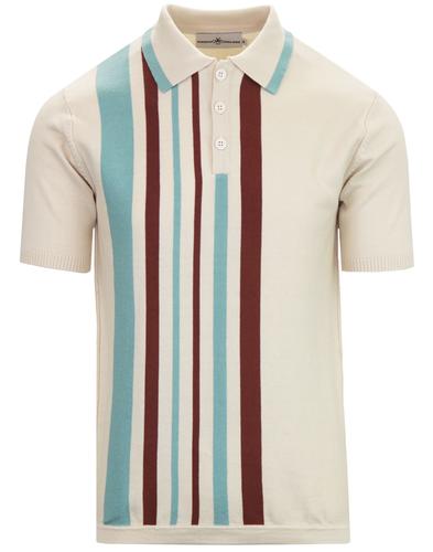 Madcap England Bauhaus Mens Mod 50s 60s Style Knitted Polo Shirt