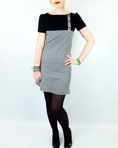 MADCAP ENGLAND Lucy in the Sky Retro 60s Mod Gingham Dress