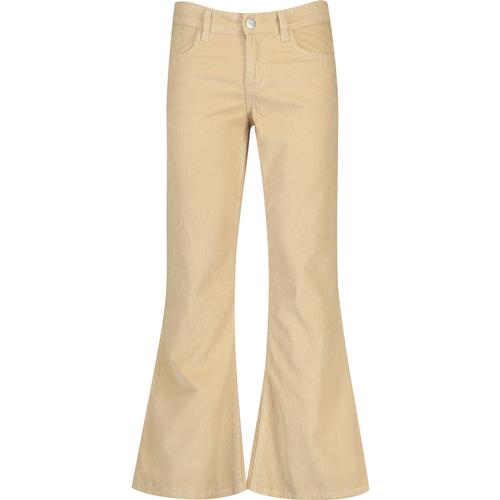 madcap england mens killer retro 70s cord flared trousers latte beige