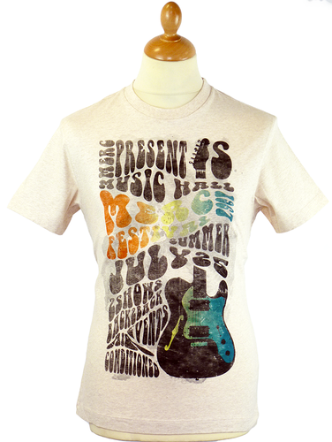 Bray MERC Retro 60s Festival Guitar Poster T-Shirt
