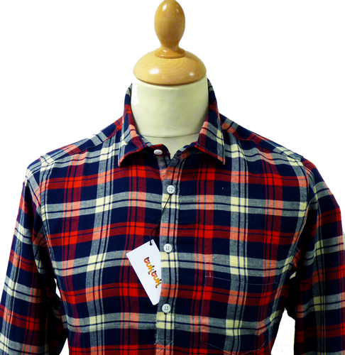 TukTuk Classic Check Pullover Shirt | Retro 60s Mod Check Shirt