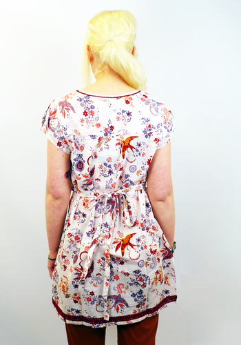 Bird of Peace NOMADS Retro 60s Floral Tunic Top