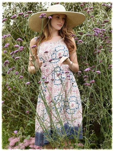 Alice NOMADS Retro Dip Dye Pattern Summer Dress