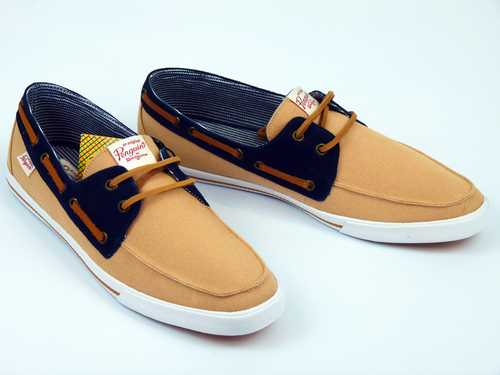 ORIGIANL PENGUIN Laguna Retro Indie Mod Canvas Boat Shoes