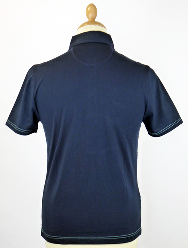 ORIGINAL PENGUIN Ombre Jacquard Retro Mod Polo shirt Sapphire