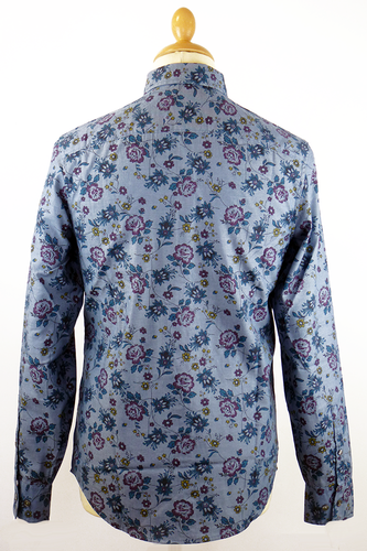 Floral Chambray ORIGINAL PENGUIN Retro Mod Shirt B
