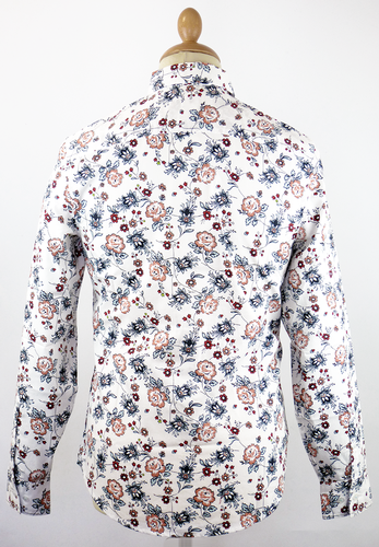 Floral Chambray ORIGINAL PENGUIN Retro Mod Shirt S