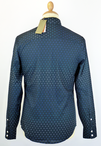 ORIGINAL PENGUIN Polka Dot Retro 60s Mod Woven Shirt