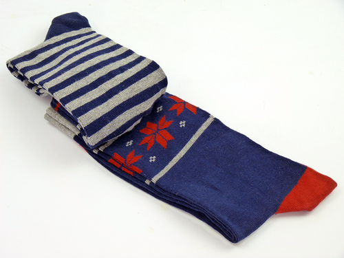+ORIGINAL PENGUIN Retro Christmas Socks RH- 2 pack