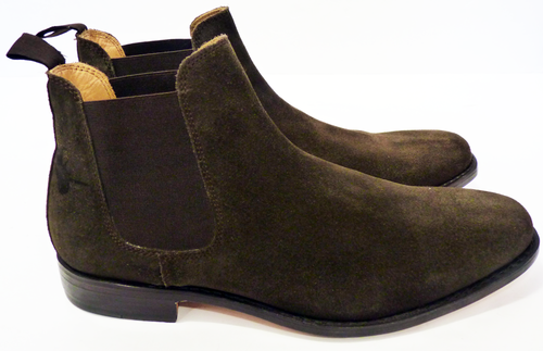 PAOLO VANDINI Greig Chelsea Boots | Retro Mod Brown Suede Boots