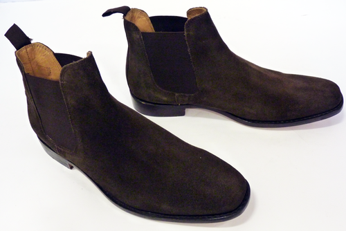 PAOLO VANDINI Greig Chelsea Boots | Retro Mod Brown Suede Boots