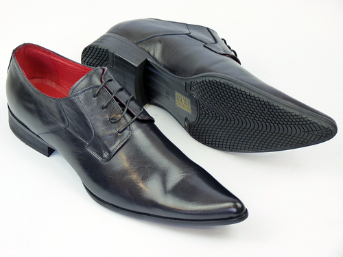 PAOLO VANDINI Veer Leather Retro 60s Mod Winklepicker Shoes