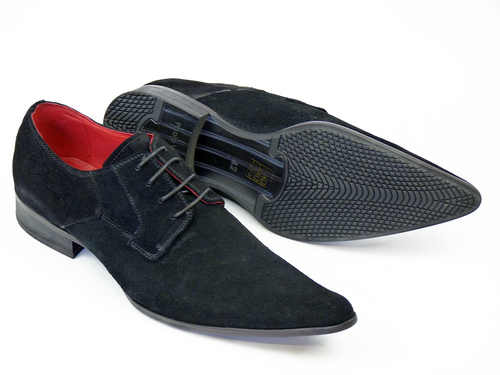 PAOLO VANDINI Veer Suede Retro 60s Mod Winklepicker Shoes