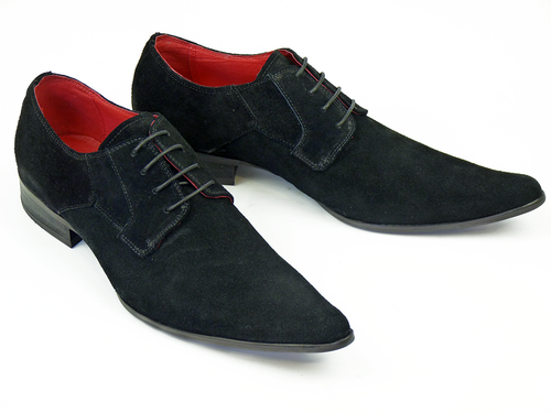 PAOLO VANDINI Veer Suede Retro 60s Mod Winklepicker Shoes